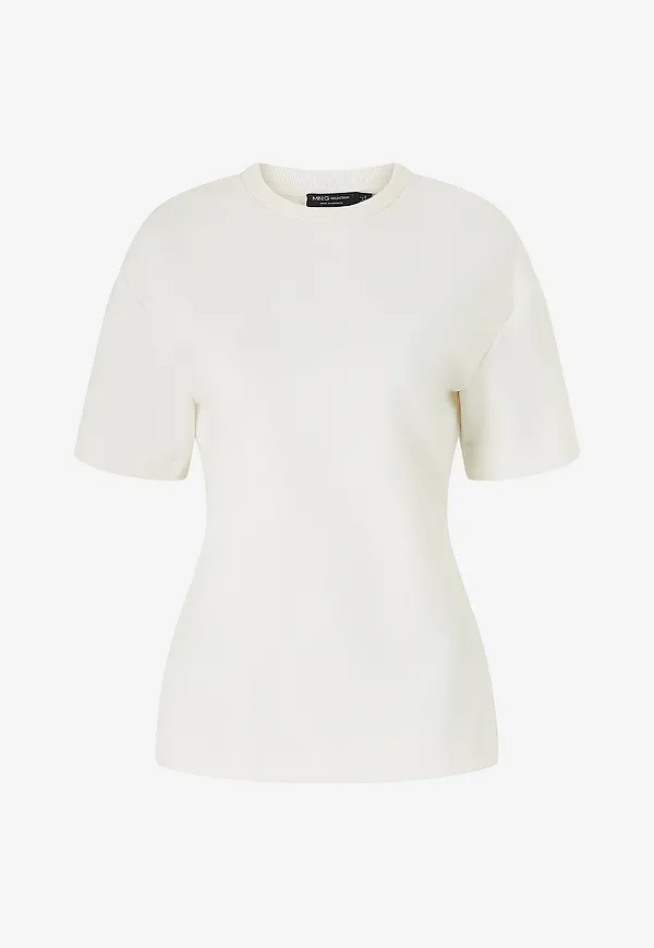 Mango - Topp T-shirt Ava - Vit