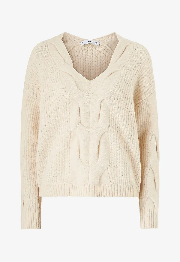 Mango - Tröja Sweater Trencita - Beige