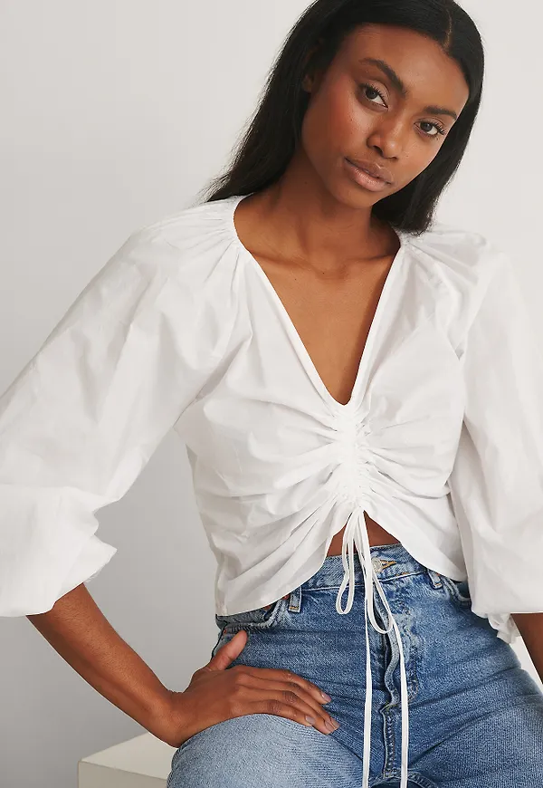 MANGO Blus - White