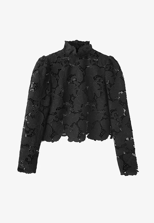 Mango - Blus Blouse Coco - Svart