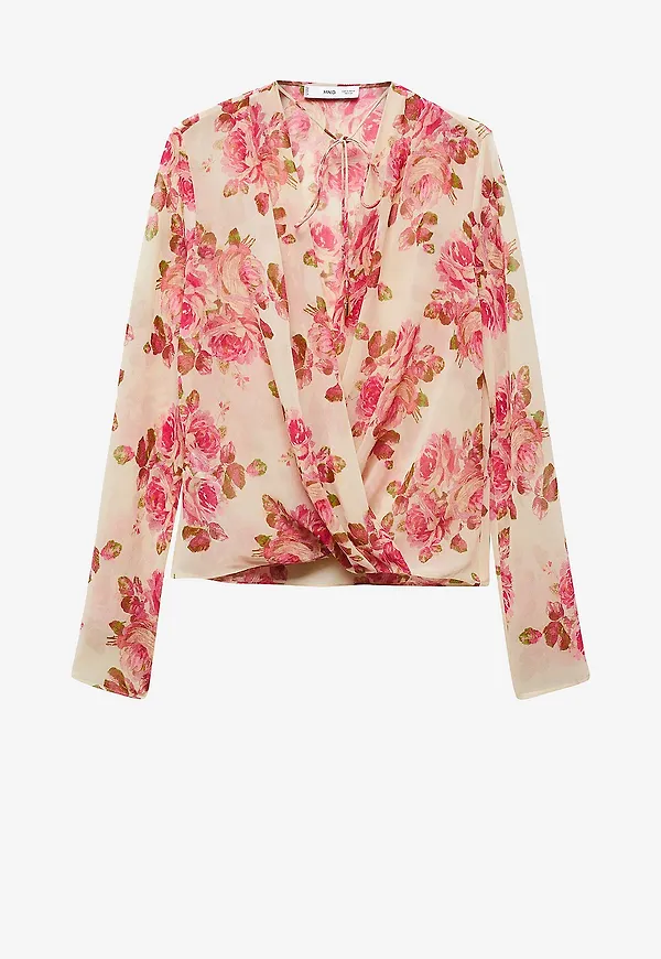 Mango - Blus Blouse Cristal - Rosa