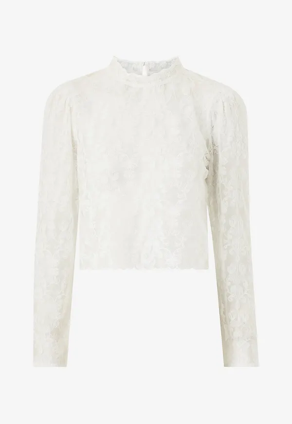 Mango - Blus Blouse Scalo - Vit