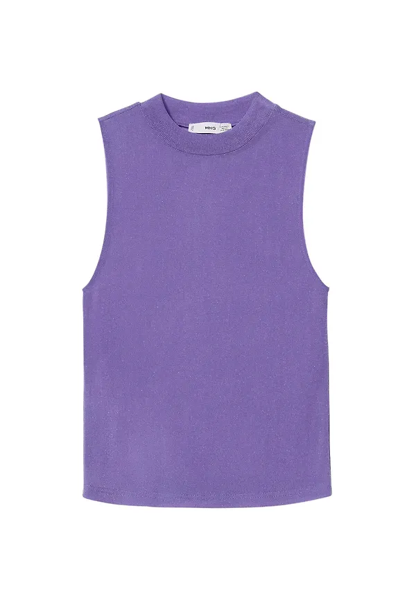 MANGO Broderad topp 'AGATA' lavendel