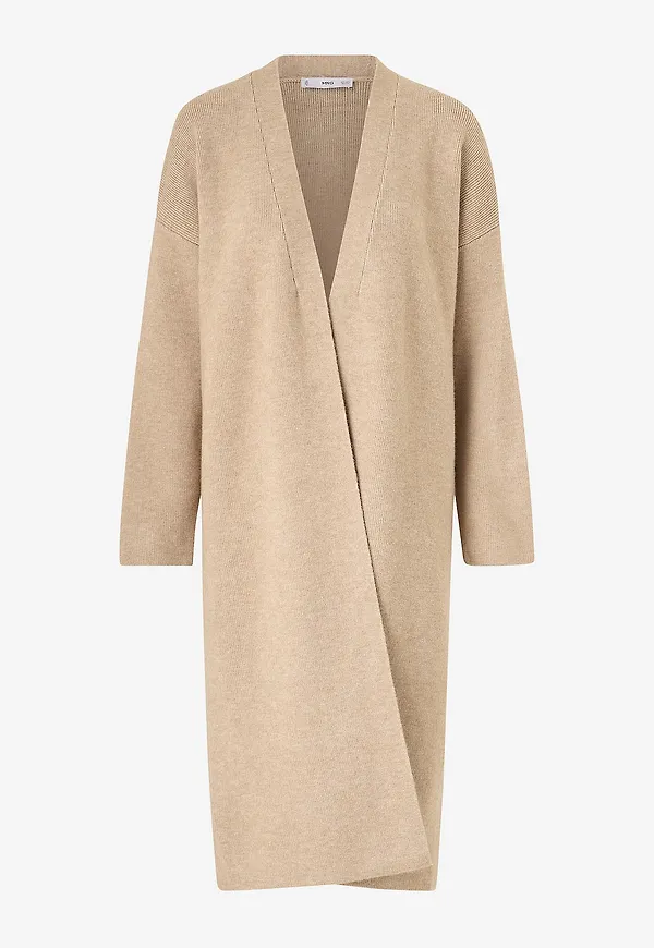 Mango - Cardigan Ringon - Beige