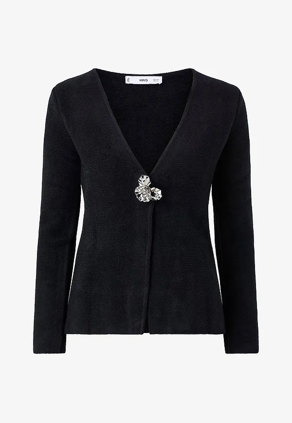Mango - Cardigan Tapies - Svart