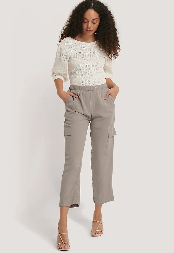 MANGO Cargo-Byxor - Beige