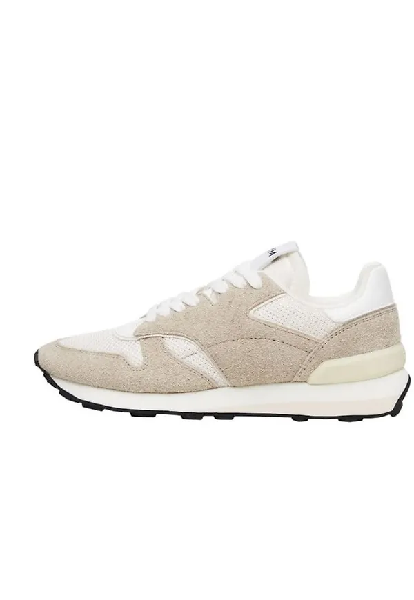Mango Combined suede trainers Beige, Dam