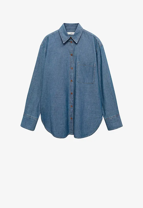 Mango - Denimskjorta Shirt Letizia - Blå