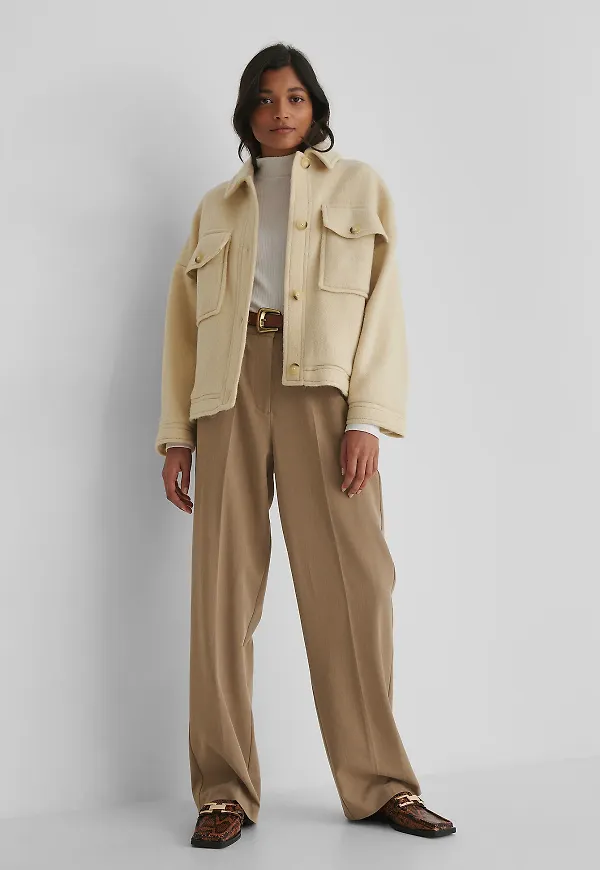 MANGO Jarabe Jacket - Beige