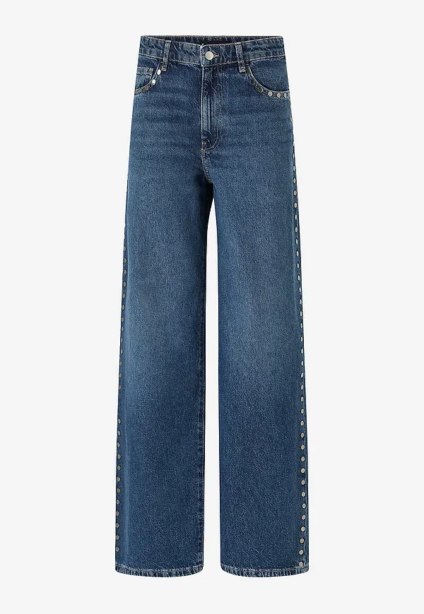 Mango - Jeans Studs - Blå