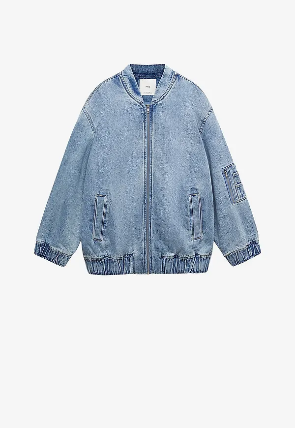 Mango - Jeansjacka Jacket Bombon - Blå