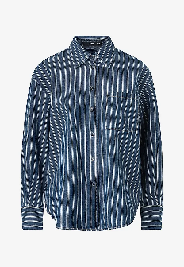 Mango - Jeansskjorta Juno - Blå