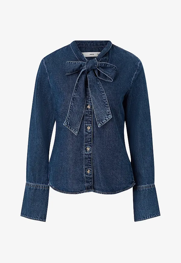 Mango - Jeansskjorta Rue - Blå