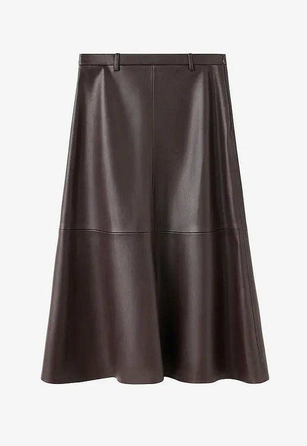 Mango - Midikjol Skirt Paris - Brun