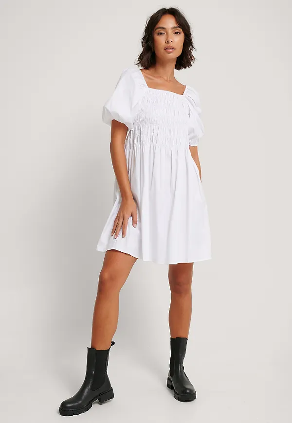 MANGO Klänning - Offwhite