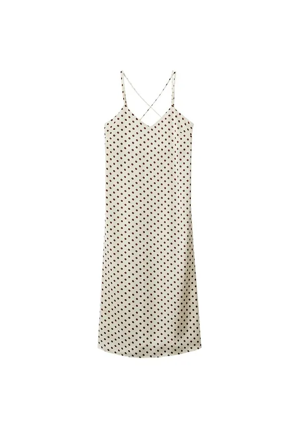 MANGO Klänning 'Lilac' ecru / brun
