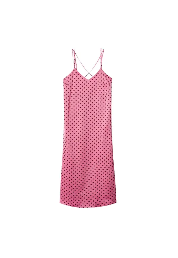 MANGO Klänning fuchsia / vinröd