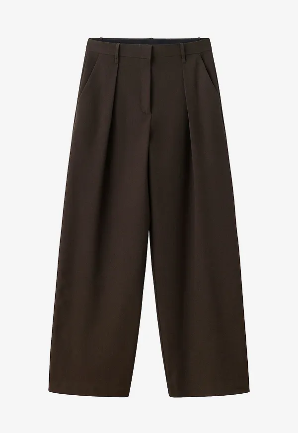 Mango - Linnebyxor Trousers Leo - Brun