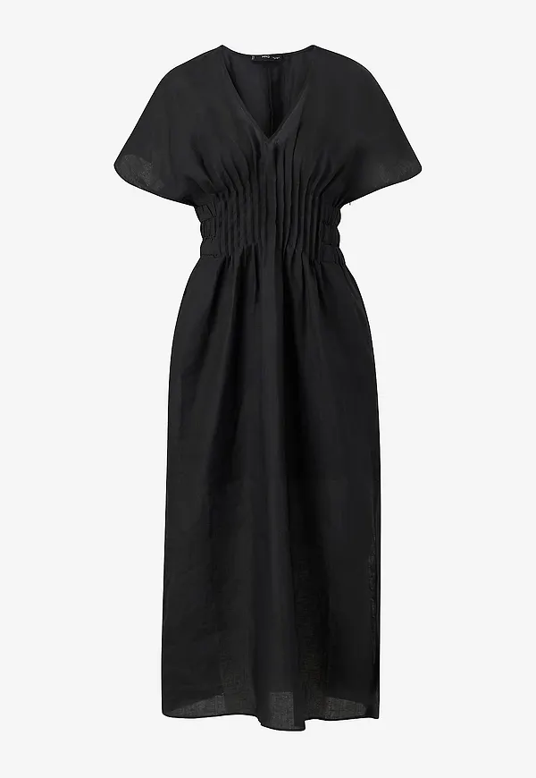 Mango - Linneklänning Dress Felicia - Svart