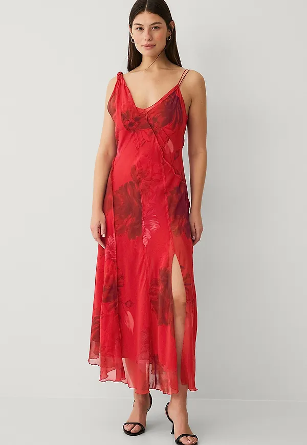 Mango - Maxiklänning Dress Amapola - Röd