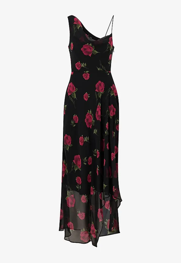 Mango - Maxiklänning Dress Rosa - Svart