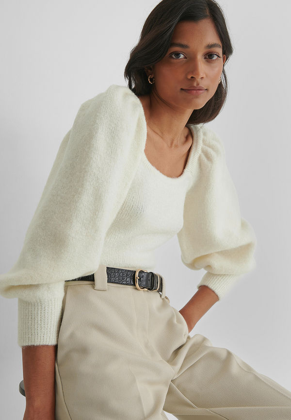 MANGO Miau Sweater - Offwhite