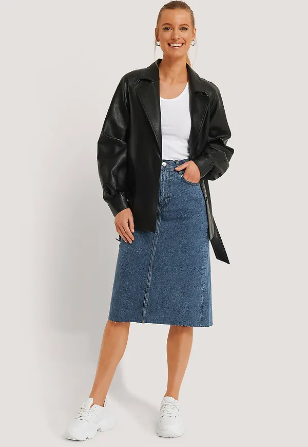 MANGO Midikjol I Denim - Blue