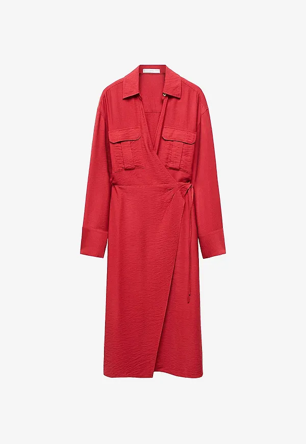 Mango - Omlottklänning Dress Maria - Röd