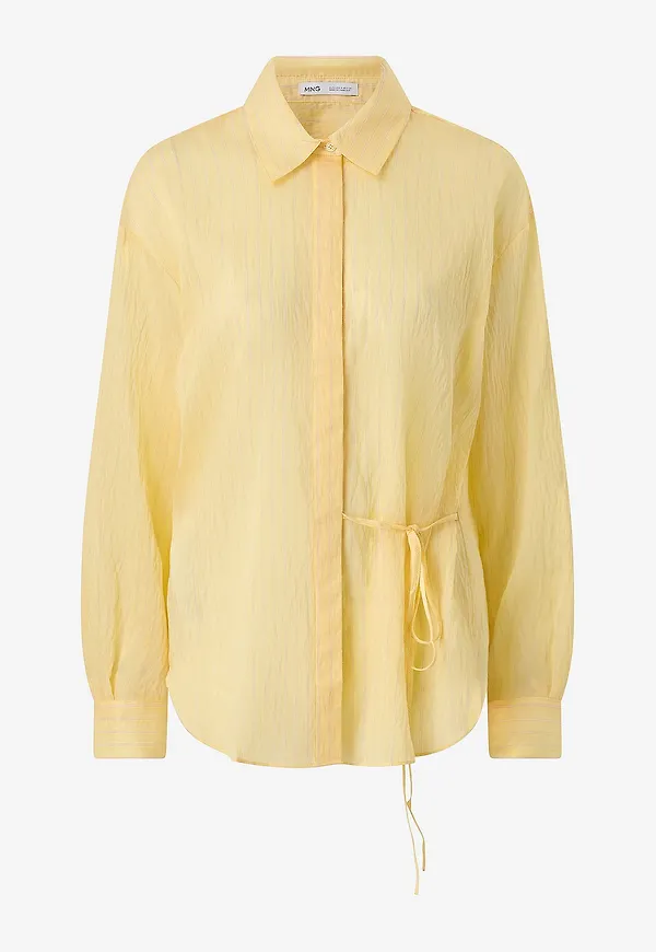 Mango - Skjorta Limonce - Gul