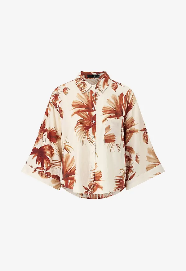 Mango - Skjorta Palm - Beige