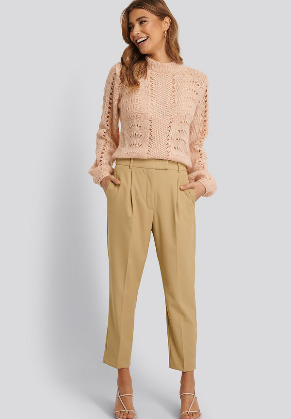 MANGO Skräddarsydda Byxor - Beige