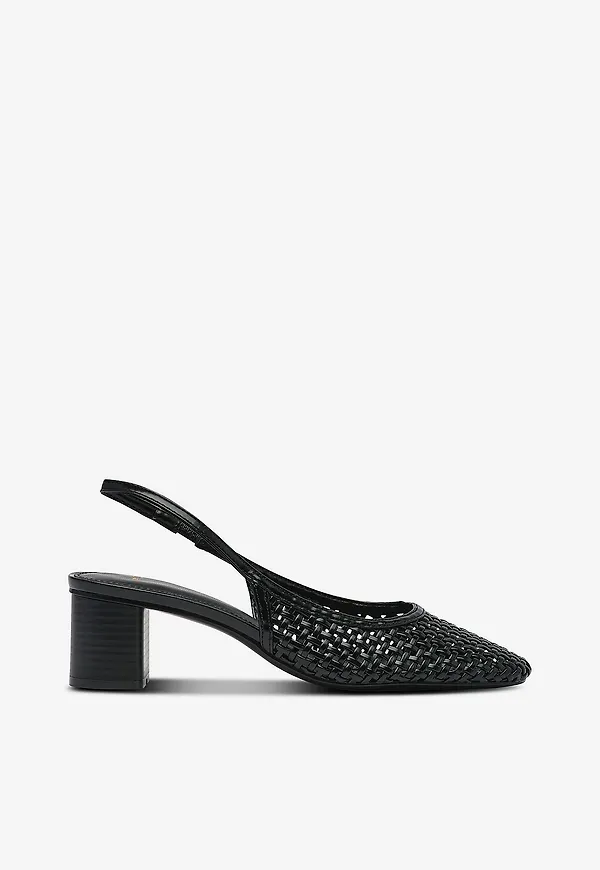 Mango - Slingbacks - Svart
