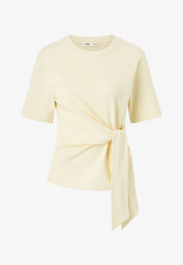 Mango - T-shirt Lazo - Gul