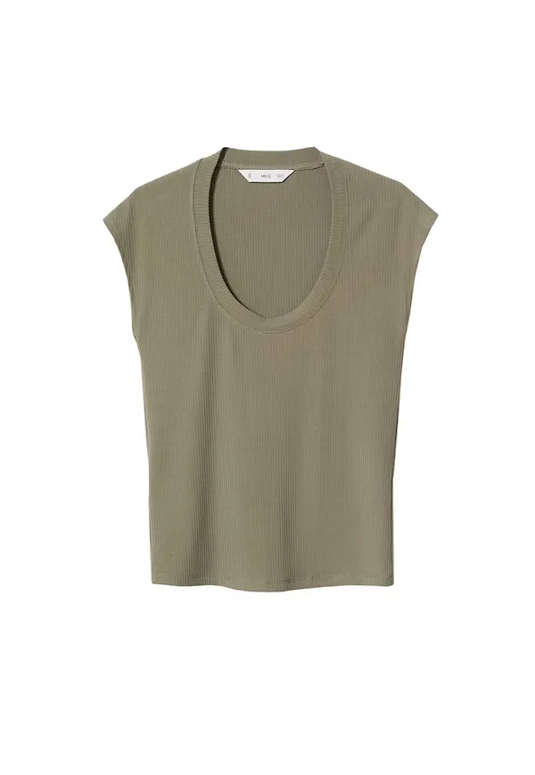 MANGO Topp 'CAMISETA' oliv