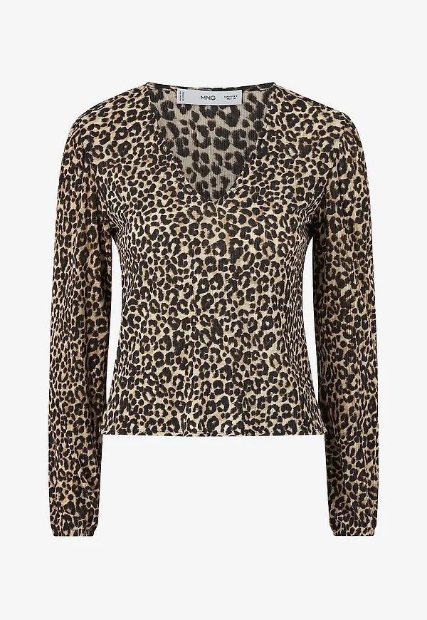 Mango - Topp Blouse Lin - Beige