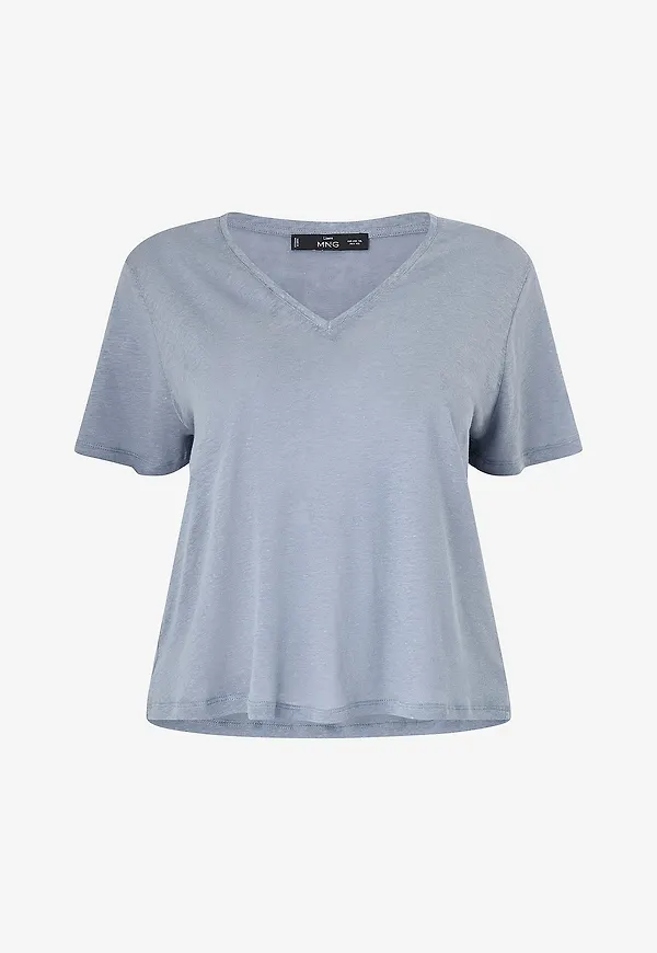 Mango - Topp Linito - Blå
