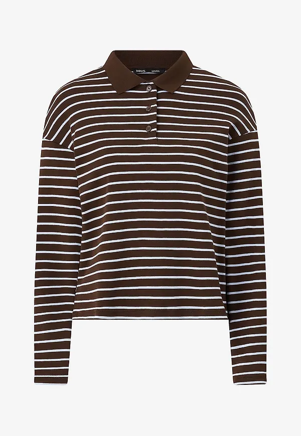Mango - Topp Polo Shirt Timothee - Brun