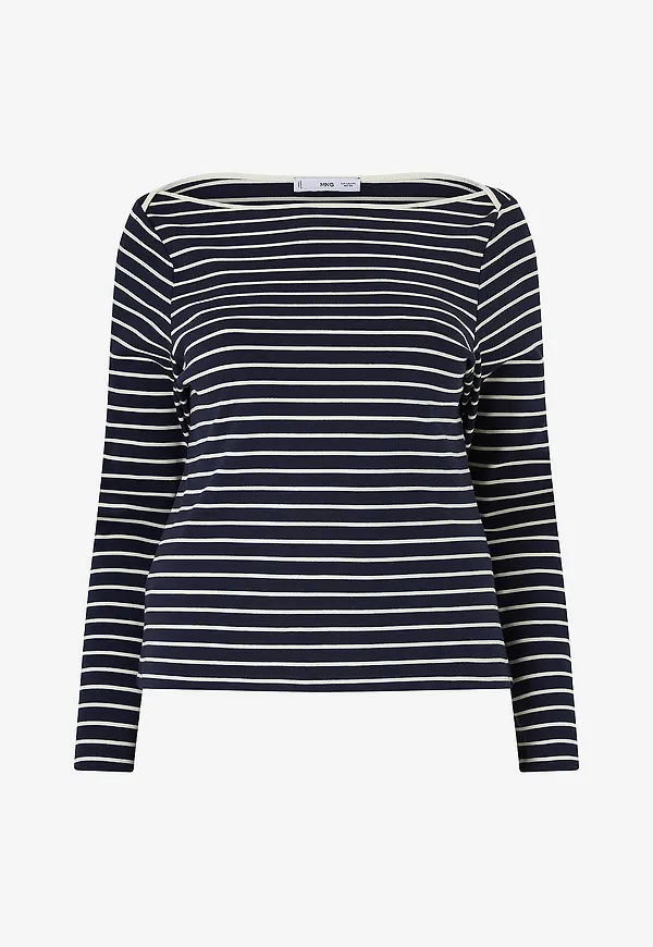Mango - Topp T-shirt Frenchi - Blå