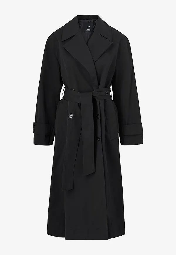 Mango - Trenchcoat Angela - Svart