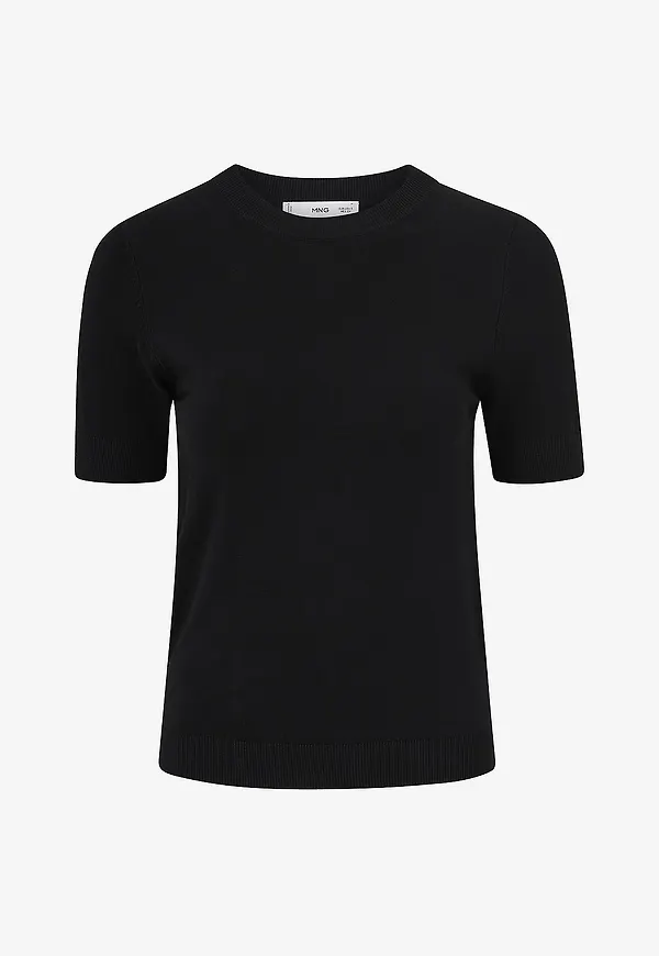 Mango - Tröja Basic - Svart