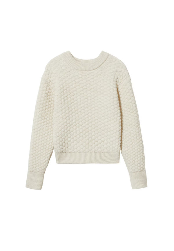 MANGO Tröja 'BOLITAS' ljusbeige