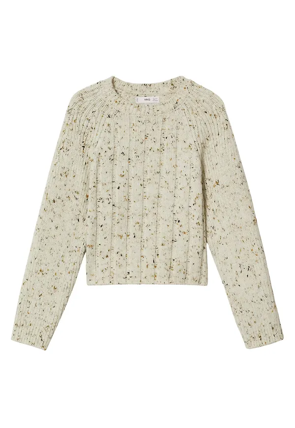 MANGO Tröja 'Labon' ljusbeige