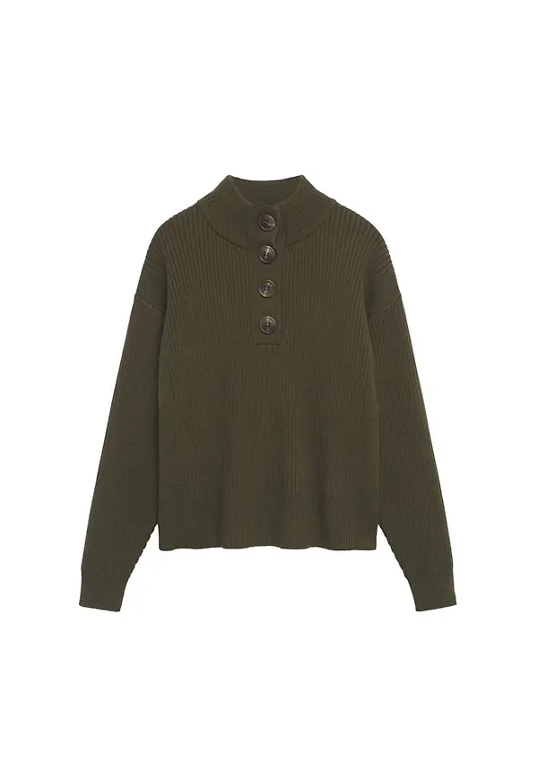 MANGO Tröja 'Mock' khaki