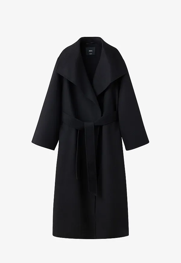 Mango - Ullkappa Coat Batin - Svart