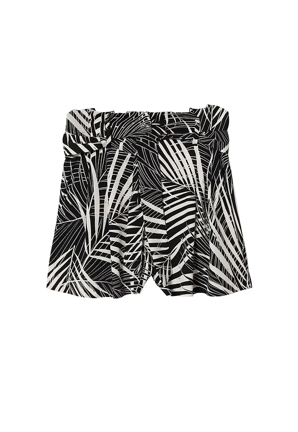MANGO Veckad byxa 'ANITA' svart / off-white