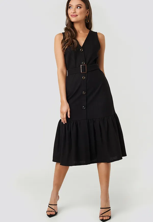 MANGO Vesis Dress - Black