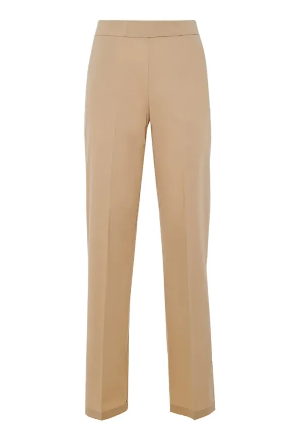 Manila Grace, Byxor, Dam, L, Straight Fit Poplin Byxor