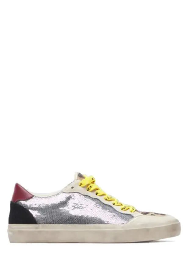 Manila Grace Sneakers con paillettes Grå, Dam