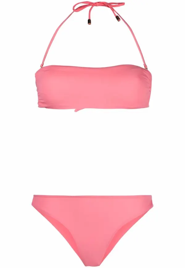 Manokhi bandeau-bikini med halterneck - Rosa