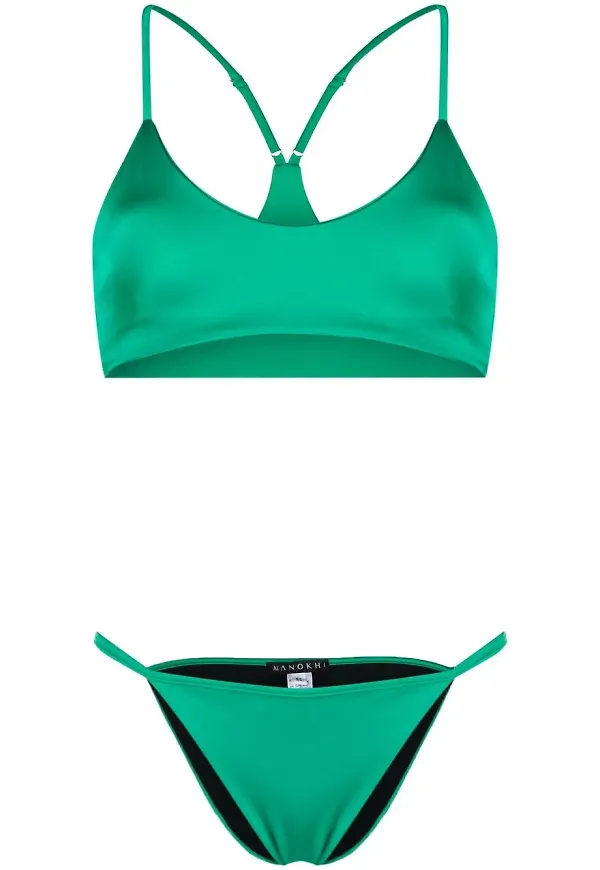 Manokhi bikini med låg midja - Grön